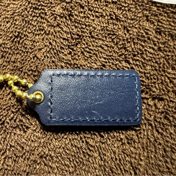 COACH Medium Navy Leather Black Replacement Purse Handbag Hang Tag Charm - Picture 2 of 2
